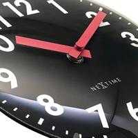 NeXtime NE-3533ZW Glazen Tafelklok Duomo Mini 20 cm Zwart/Rood - thumbnail