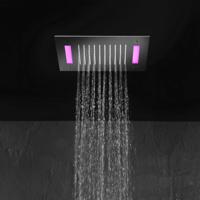 Hoofddouche Hotbath Mate Vierkant 30x30 cm LED Chroom - thumbnail