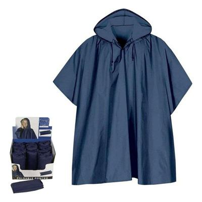 Regenjas Poncho Blauw (Één maat)