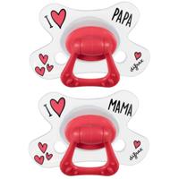 Difrax Fopspeen Natural 12m+ I Love - thumbnail