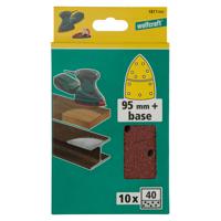 Wolfcraft Hechtschuurbladen | Korund | K40 | Geperforeerd | 95mm | 10 stuks - 1811000 - thumbnail