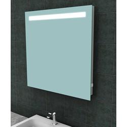 Saqu Plain Spiegel met LED verlichting en stopcontact 80x80 cm