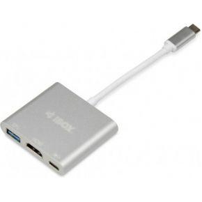iBox IUH3CFT1 notebook dock & poortreplicator USB 3.2 Gen 1 (3.1 Gen 1) Type-C Zilver