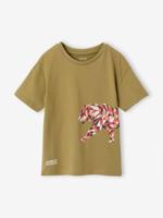 T-shirt met korte mouwen tijger olijf - thumbnail