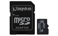 Kingston industrial microsdhc 8gb geheugenkaart (zwart, incl. sd adapter, klasse 10, uhs-i, u3, v30, a1) - thumbnail