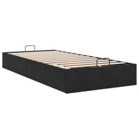 Bedframe zonder matras 90x190 cm fluweel zwart - thumbnail