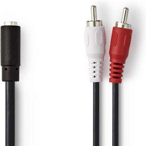 Nedis Stereo-Audiokabel | 2x RCA Male | 3,5 mm Female | 0.2 m | 1 stuks - CAGB22255BK02 CAGB22255BK02 Nedis Stereo-Audiokabel | 2x RCA Male | 3,5 mm Female | 0.2 m | 1 stuks - CAGB22255BK02 CAGB22255BK02