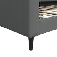 Slaapbank 90x200 cm stof donkergrijs - thumbnail
