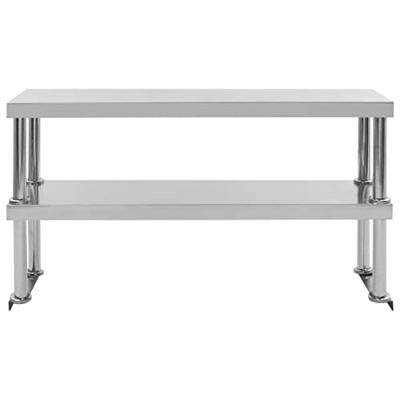 Verhoging voor werktafel 2-laags 120x30x65 cm roestvrij staal