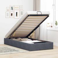 Bedframe zonder matras 90x190 cm fluweel donkergrijs - thumbnail