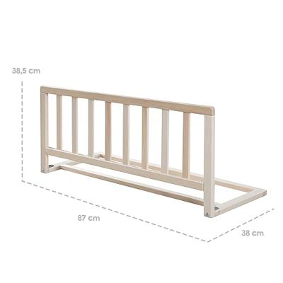 ROBA Sponda Letto 90 cm - Protezione Anticaduta Sicura per Neonati e Bambini - da 18 Mesi a 5 Anni - Montaggio Facile - Legno Naturale