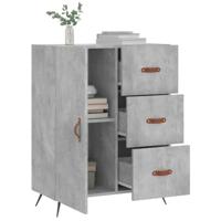 Dressoir 69,5x34x90 cm bewerkt hout betongrijs - thumbnail
