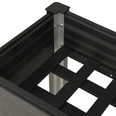VidaXL Plantenbak verhoogd 100x40x75 cm hkc grijs