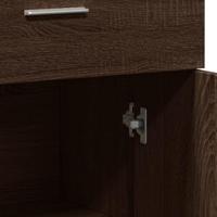 Dressoir 60x30x84 cm bewerkt hout bruin eikenkleur - thumbnail