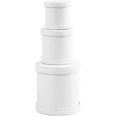 Creativ Company Trommel dozen set, h: 4+5+7 cm, d 4+5+6,5 cm, wit, 1 set