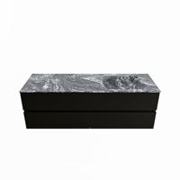 MONDIAZ VICA-DLUX 150cm badmeubel onderkast Urban 4 lades. Inbouw wastafel CLOUD rechts zonder kraangat, kleur Lava. - thumbnail