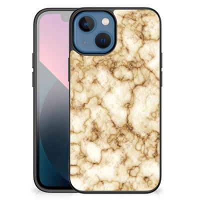 Apple iPhone 13 mini Marmeren Print Telefoonhoesje Marmer Goud