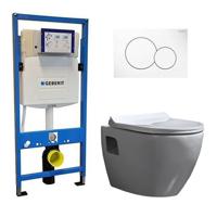 Geberit UP 320 Toiletset – Inbouw WC Hangtoilet Wandcloset – Daley Flatline Geberit Sigma-01 Wit - thumbnail