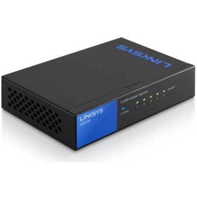 Linksys 5-Port Desktop Gigabit Switch (LGS105) - Linksys 5-Port Desktop Gigabit Switch (LGS105), Unmanaged, Gigabit Ethernet (10/100/1000), Wall mountable
