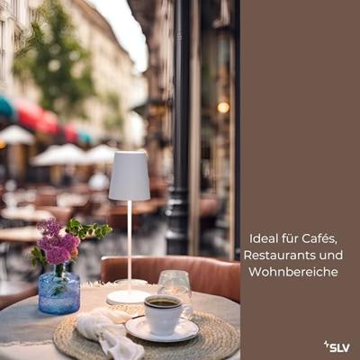 SLV Buiten tafellampVinolina Two wit - oplaadbaar - 1007692