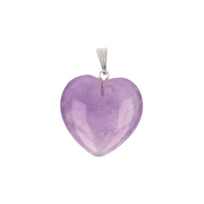 Hartvormige Edelstenen Hanger van Amethist (25 mm) Hartvormige Edelstenen Hanger van Amethist (25 mm)
