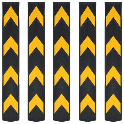 VidaXL Hoekbeschermers reflecterend 80 cm rubber 5 st