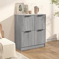 Dressoir 60x30x70 cm bewerkt hout grijs sonoma eiken - thumbnail