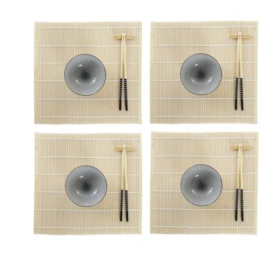 Sushi set DKD Home Decor 14,5 x 14,5 x 31 cm Zwart Keramiek Orientaals (16 Onderdelen)