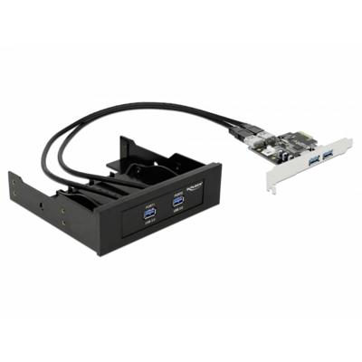 Delock 61893 2 + 2 poorten USB 3.2 Gen 1-controllerkaart