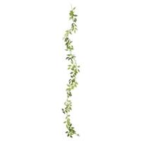 VidaXL Kerstslingers met bloemen 6 st 200 cm wit - thumbnail