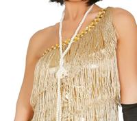 Gouden Charleston kostuum franjes - thumbnail