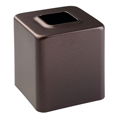 mDesign tissue doos – praktische papierendoekjeshouder voor in de badkamer - moderne vierkante tissuedoosje – metaal – brons