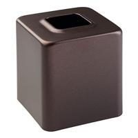 mDesign tissue doos – praktische papierendoekjeshouder voor in de badkamer - moderne vierkante tissuedoosje – metaal – brons - thumbnail