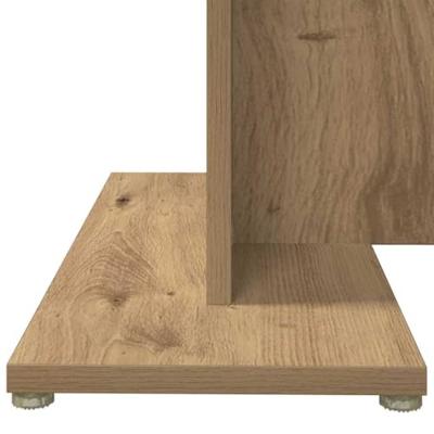 Eettafel 110x60x75 cm bewerkt hout artisanaal eikenkleurig