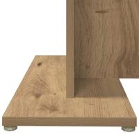 Eettafel 110x60x75 cm bewerkt hout artisanaal eikenkleurig - thumbnail