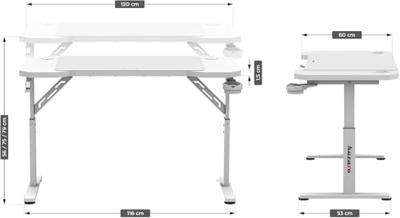 Huzaro Hero 2.6 Wit gaming bureau