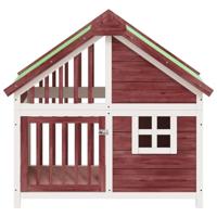 VidaXL Hondenhok 96x60,5x87 cm massief grenenhout mokkakleurig - thumbnail