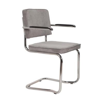 Zuiver Ridge Rib Kink armstoel Cool Grey