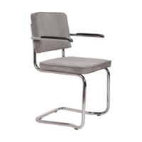 Zuiver Ridge Rib Kink armstoel Cool Grey - thumbnail