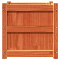 Plantenbakken 2 st cm massief grenenhout wasbruin - thumbnail