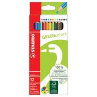 Stabilo greencolors kleurpotloden arty etui 12 stuks - thumbnail
