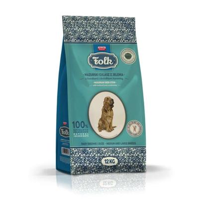 FOLK Medium and large breeds Traditional masurian venison stew with beets and cranberries - droog hondenvoer - 12kg