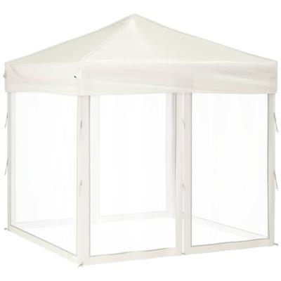 VidaXL Partytent inklapbaar met zijwanden 2x2 m crèmekleurig VidaXL Partytent inklapbaar met zijwanden 2x2 m crèmekleurig