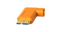 Tether Tools CU61RT15-ORG USB-kabel USB-A stekker, USB-micro-B 3.0 stekker 4.60 m Oranje 90° haaks naar rechts - thumbnail
