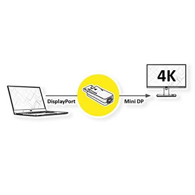 VALUE DisplayPort Adapter, DP Male - Mini DP Female
