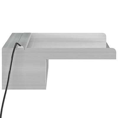 VidaXL Watervaloverlaat met rgb led's 45 cm roestvrij staal