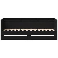 Dagbedframe met lades Zwart eiken 90 x 190 cm Bewerkt hout - thumbnail