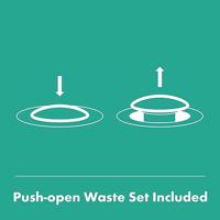 Hansgrohe Tecturis S ééngreeps wastafelkraan 210 Fine CoolStart met draaibare uitloop en PushOpen afvoerplug, mat wit - thumbnail