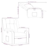 Fauteuil verstelbaar kunstleer wijnrood - thumbnail