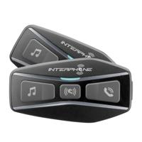 INTERPHONE UCOM4 - Dubbel - Bluetooth 5.0 helmintercom voor motorfietsen, gebruik voor 4 rijdersgroep, afstand 1 km, autonomie tot 15 uur, mp3, gps, waterdicht IP67, voor alle helmen - thumbnail